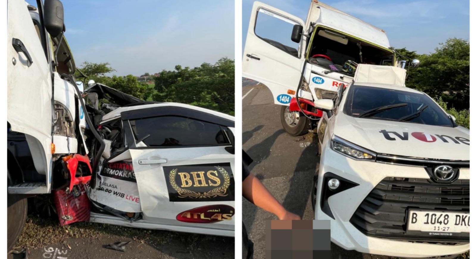 Detik-detik Kecelakaan Maut Mobil TV One di Tol Pemalang  