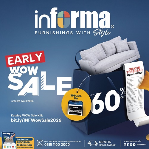 INFORMA Gelar Early WOW SALE, Tawarkan Diskon Terbesar hingga 60% #pastiWOW