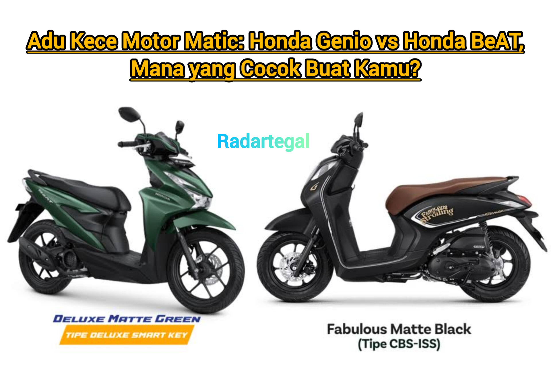 Adu Kece Motor Metik: Honda Genio vs Honda BeAT