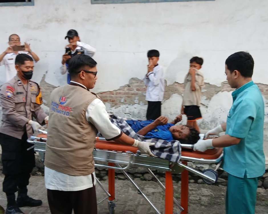 ODGJ Sakit di Lingkungan Kantor KWK Petarukan Pemalang, Polisi Gercep Lakukan Ini