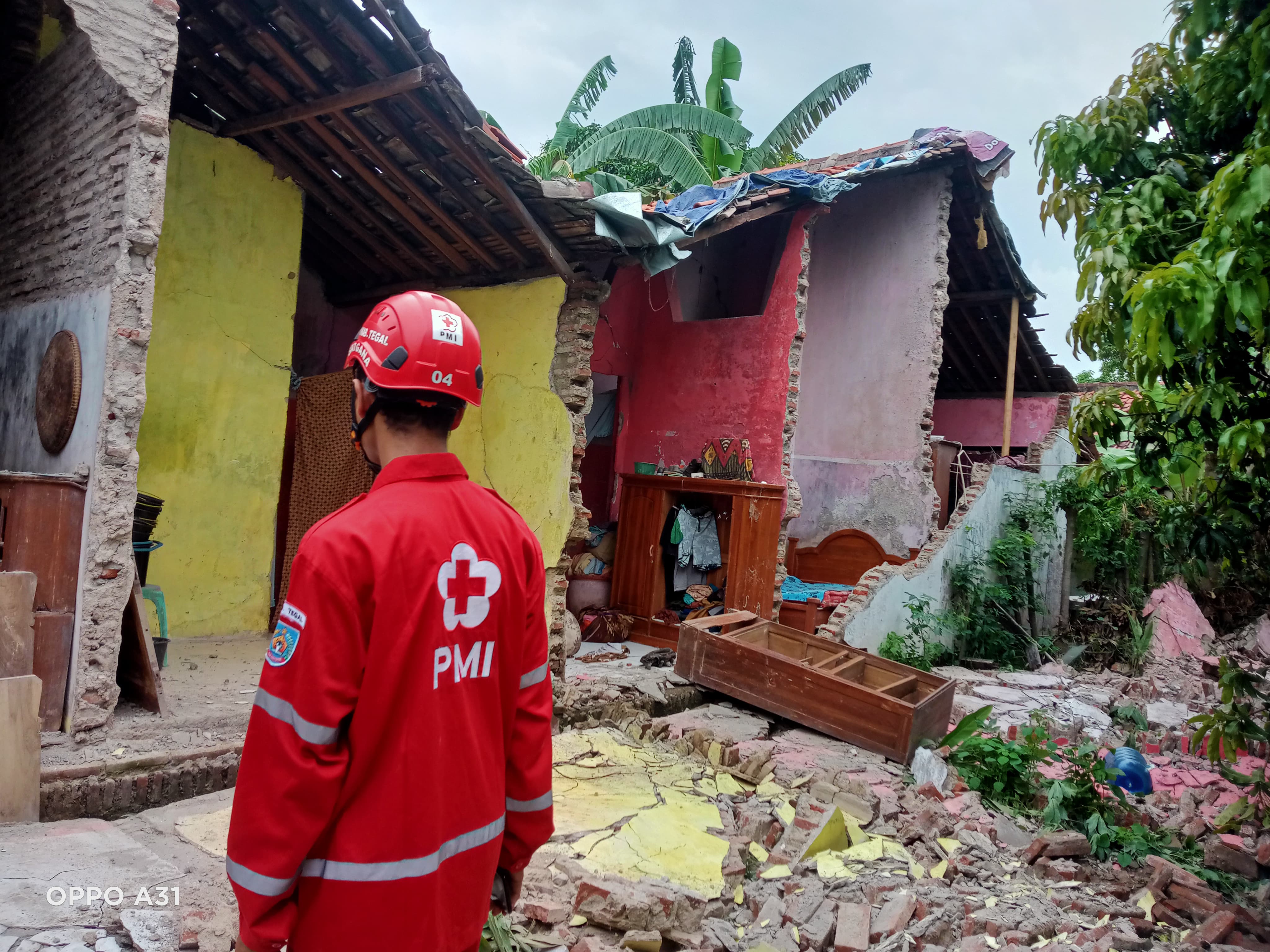 Ambruk, Rumah Janda di Kepandean Tegal Rusak Parah Pasca Diguyur Hujan 