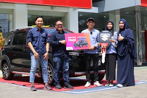 Telkomsel Serahkan Mobil Suzuki XL-7 Hadiah Program Undi-Undi Hepi Periode Juli 2024 