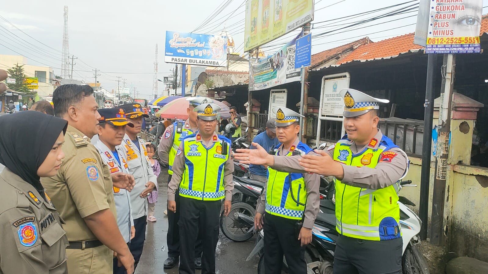 Jadi Trouble Spot Setiap Arus Mudik, Satlantas Tinjau Pasar Bulakamba Brebes