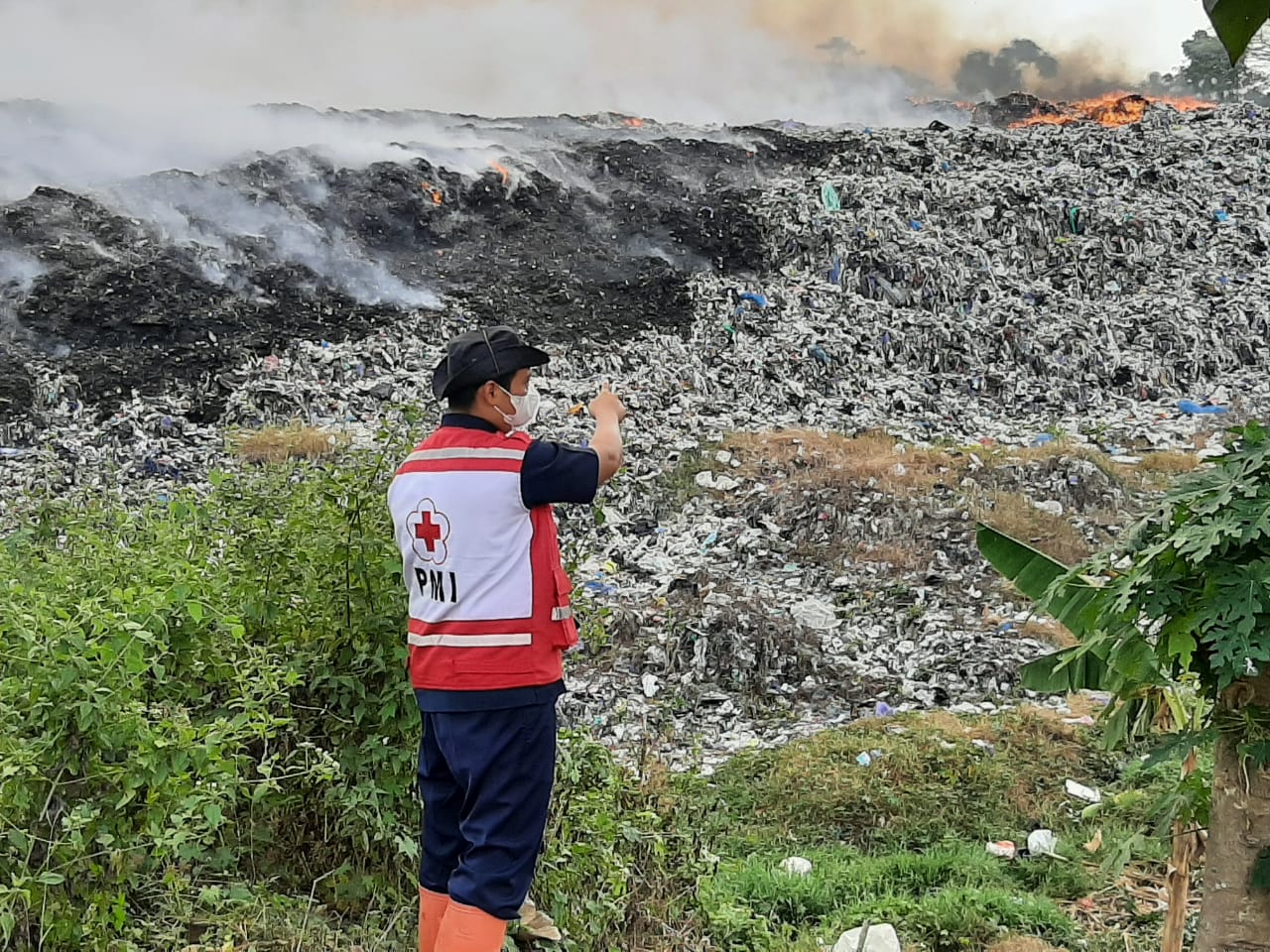 TPA Dermasuci Kabupaten Tegal Kebakaran, Damkar dari 3 Daerah Turun Tangan 
