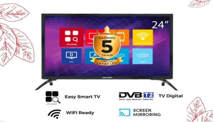 Berbagi Layar HP ke TV, Inilah Spesifikasi Smart TV POLYTRON MV1859 Layar 24 Inch yang Memukau