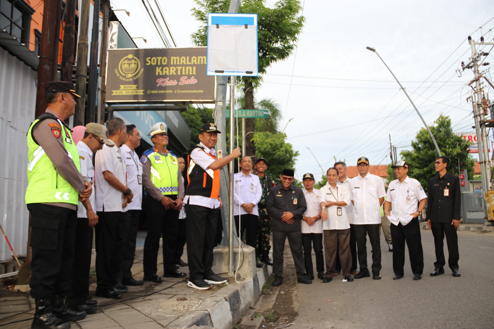 Pj Wali Kota Launching Satu Arah Jalan RA Kartini Tegal