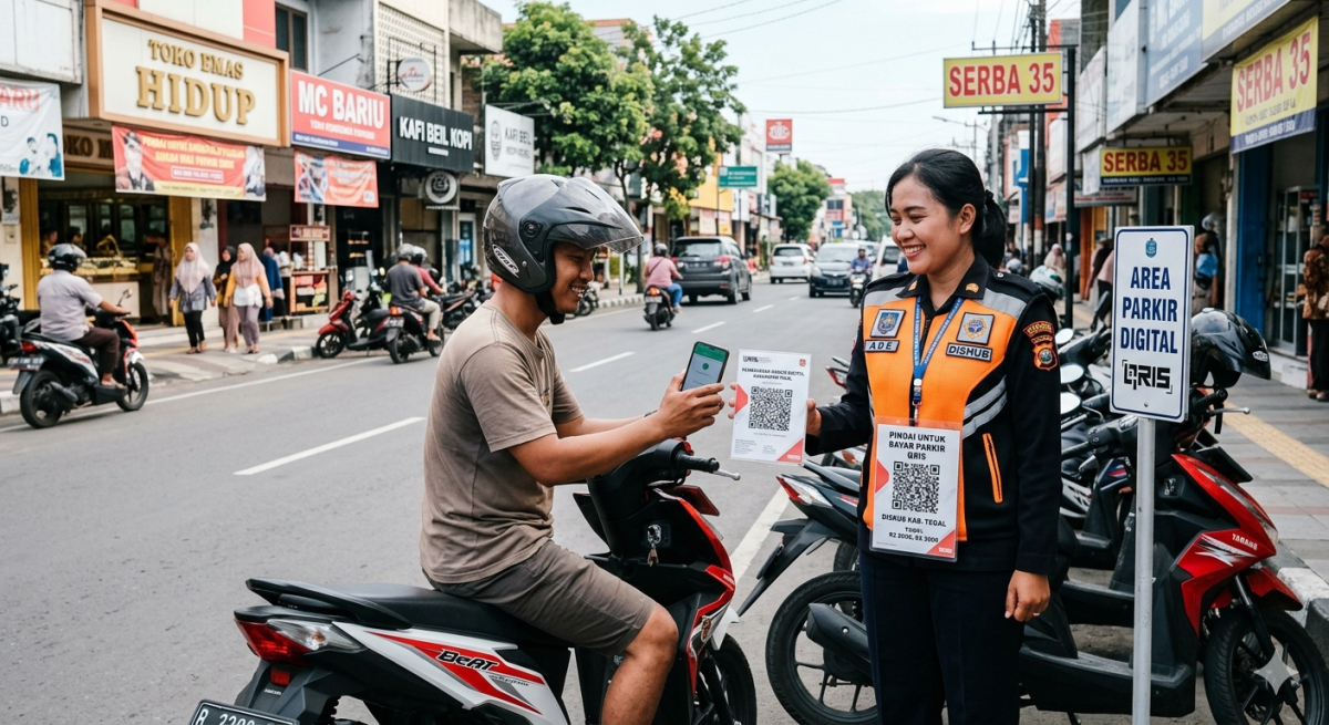 Siap-Siap, Ini 8 Titik Uji Coba Pembayaran Parkir Digital Kabupaten Tegal