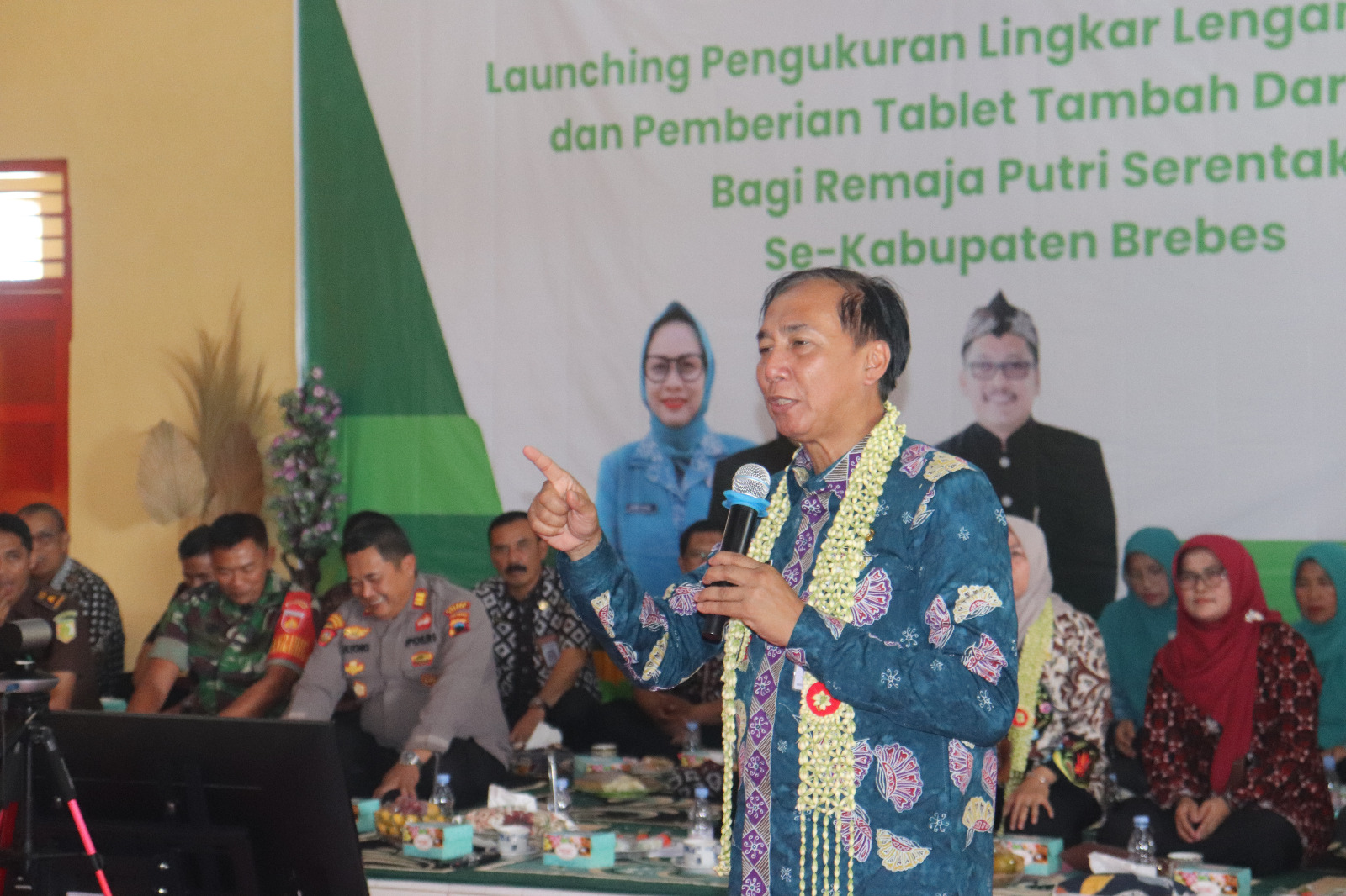 Ikuti Giat Minum TTD dan Ukur Lila Tingkat Kabupaten Digelar, Ini Pesan Pj Bupati Brebes