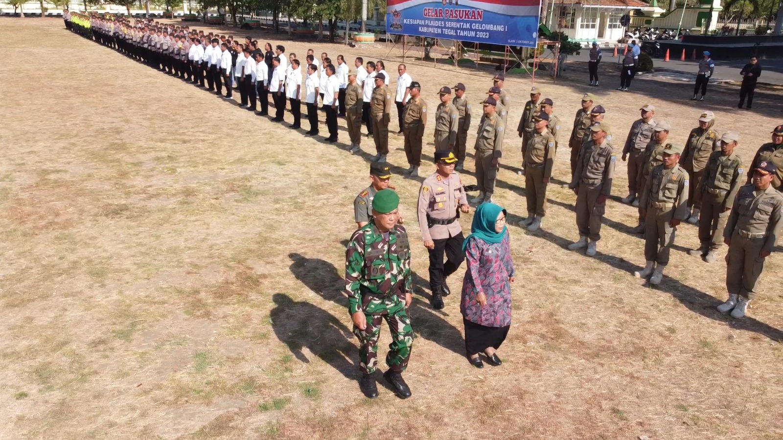 Bupati Cek Kesiapan Pengamanan Pilkades Serentak 2023 Kabupaten Tegal 