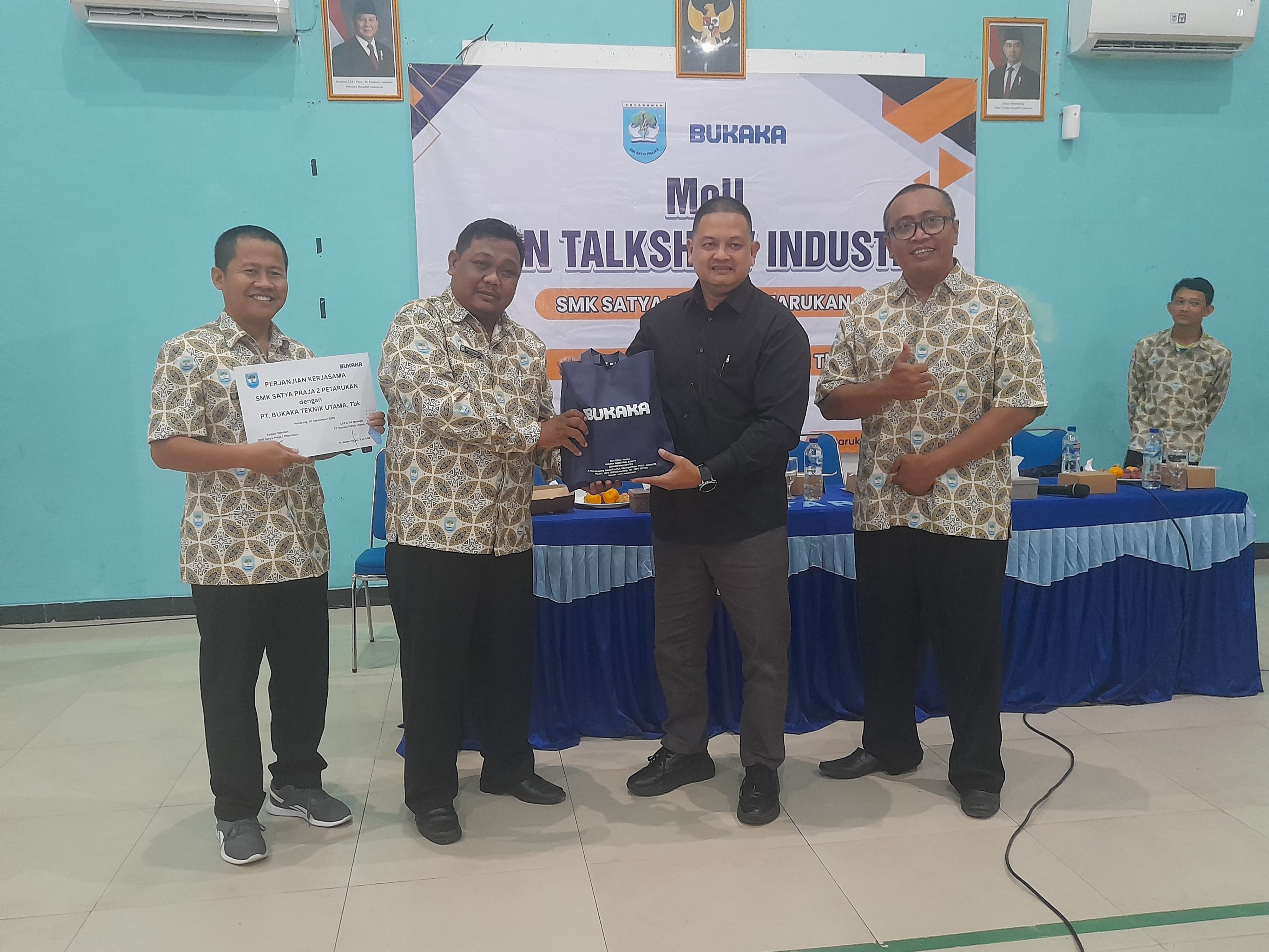 Buka Peluang Kerja bagi Siswa, SMK Satya Praja 2 Petarukan Gandeng PT Bukaka Teknik Utama