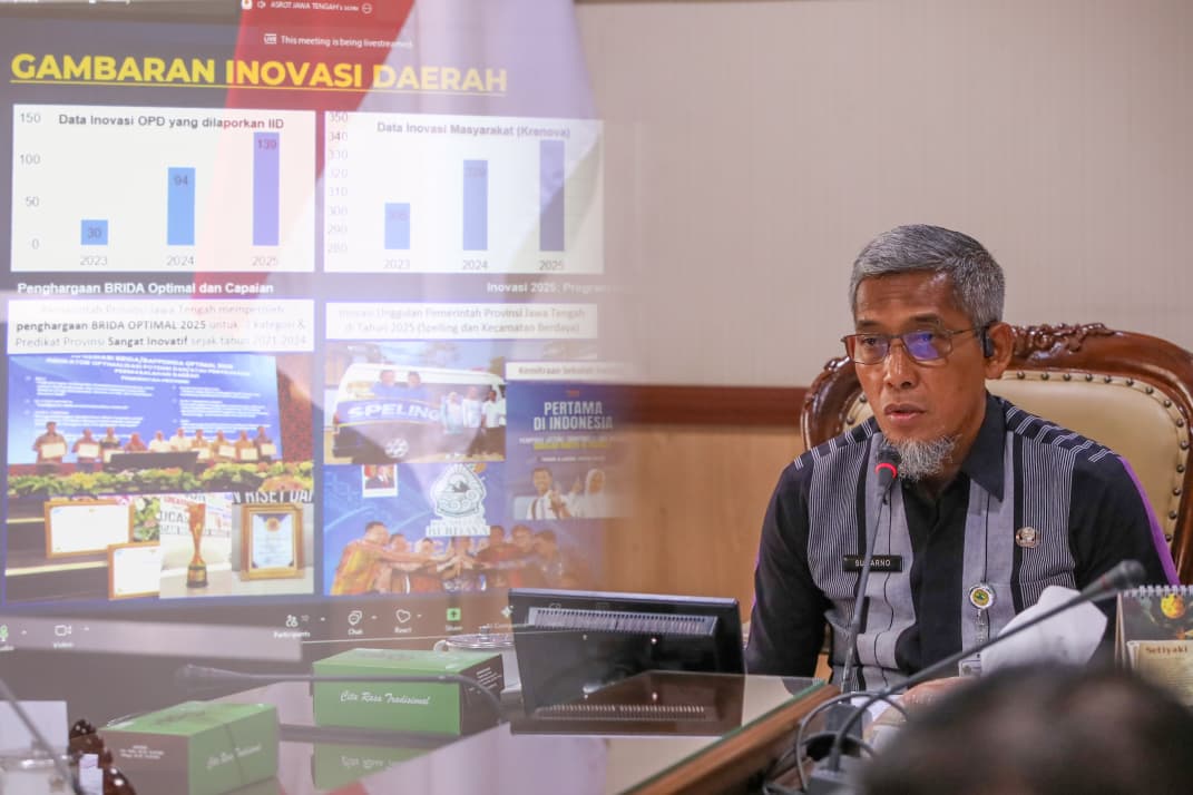 Jateng Masuk Nominator IGA 2025 Kategori Provinsi Sangat Inovatif, Sekda: Ada 858 Inovasi Selama 2022-2025