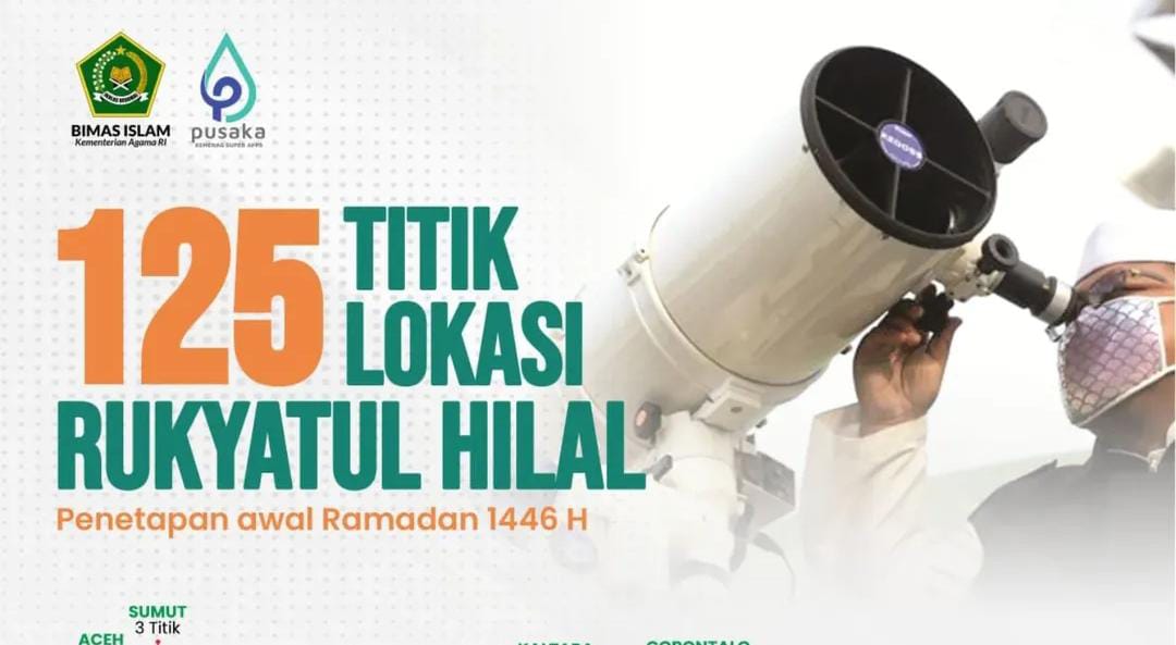 125 Titik Pemantauan Hilal di Indonesia Bersiap, Sidang Isbat Puasa 2025 Segera Digelar 