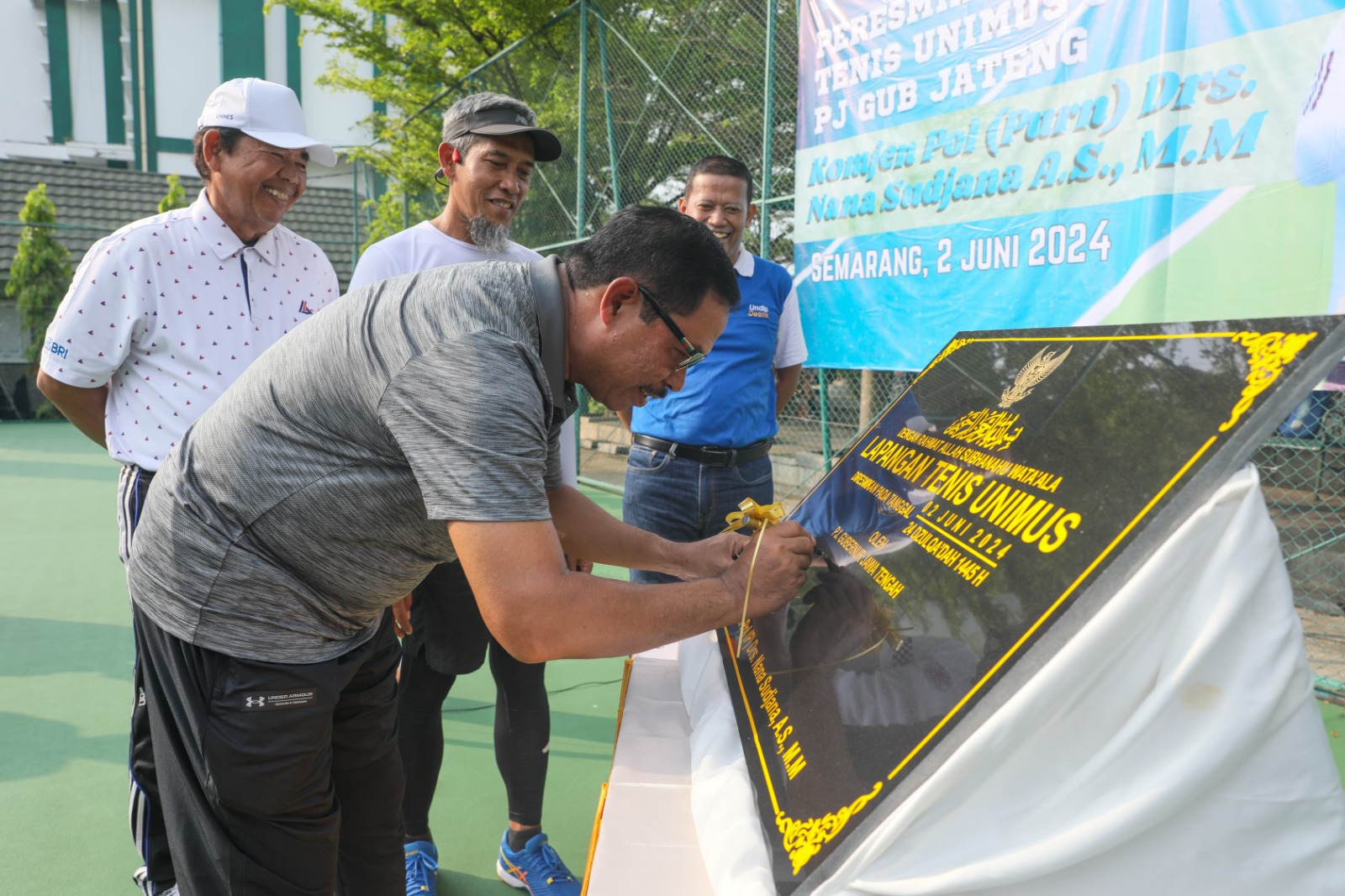 Resmikan Lapangan Tenis Unimus, Pj Gubernur Bangun Sinergi dengan Perguruan Tinggi 