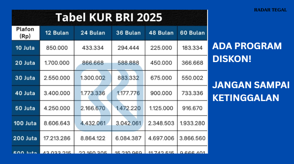 Terbatas! Diskon Bunga KUR BRI 2025 Bantu Usaha Kecil di Momen Sulit, Cek Besaran Potongannya di Sini