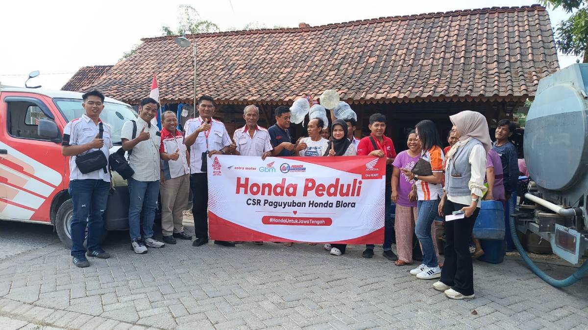 Honda Peduli Salurkan Air Bersih di Pati, Blora dan Rembang 