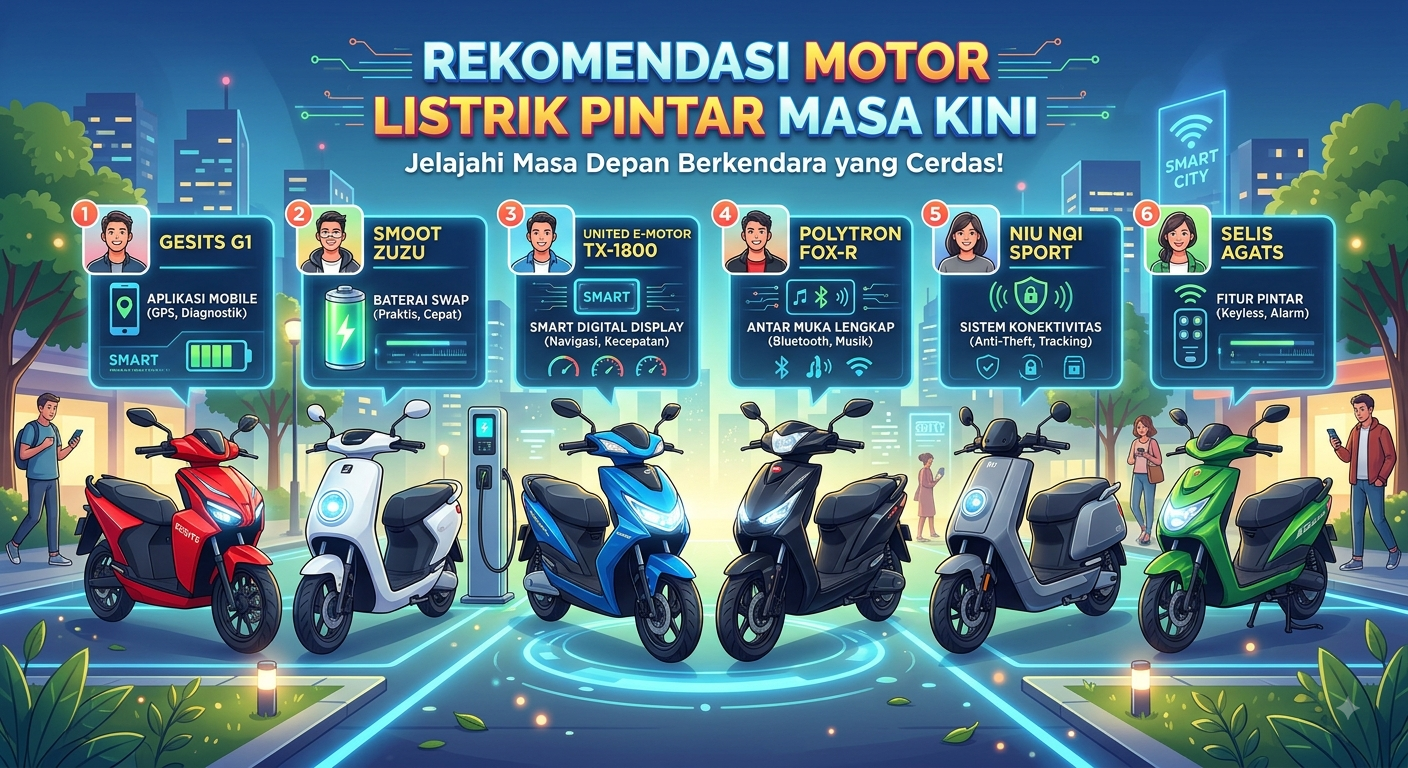 Daftar Motor Listrik Pintar Terbaik, Cek Spek Canggih Ini!