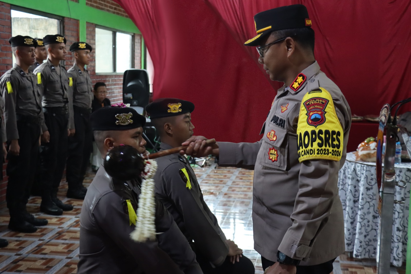 Tradisi Pembaretan Bintara Remaja Digelar di Polres Tegal