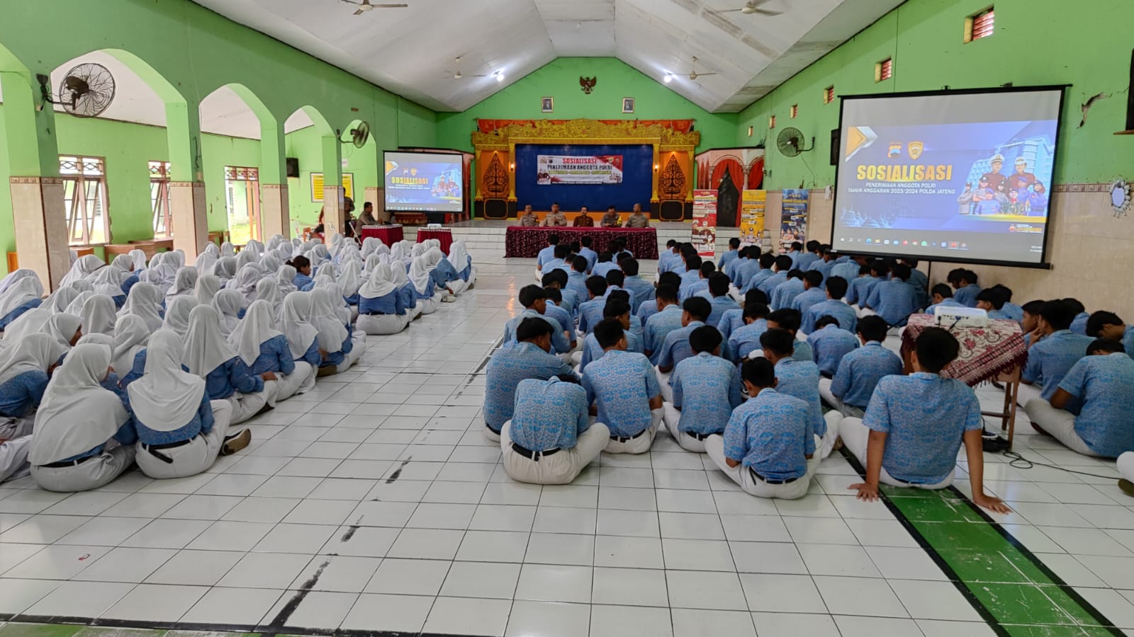 Gelar Sosialisasi Penerimaan Anggota Polri di 4 Sekolah, Polres Tegal Gandeng Biro SDM Polda Jateng 