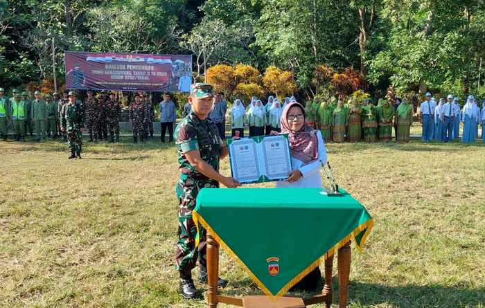 Digelontor 197 Juta, TMMD Sengkuyung Tahap II Kabupaten Tegal Fokus Bangun Talud dan Pengerasan Jalan 