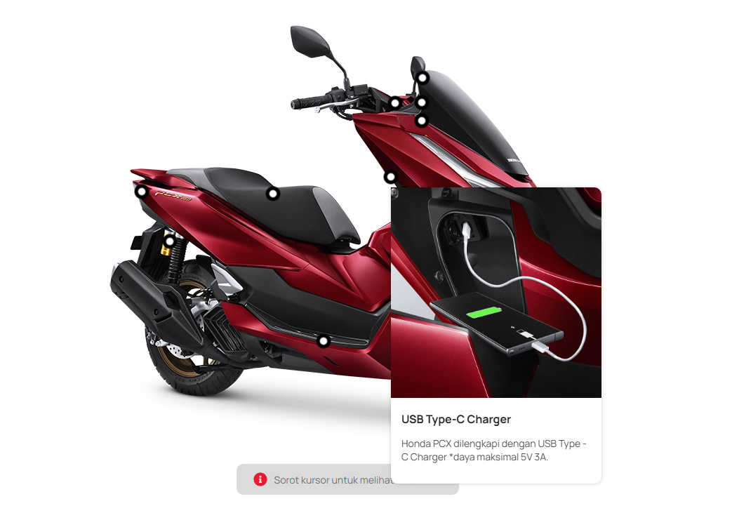 Gak Perlu Khawatir Lowbat, Fitur Honda PCX 160 Ini Bikin HP Selalu On saat Perjalanan Jauh Sekalipun