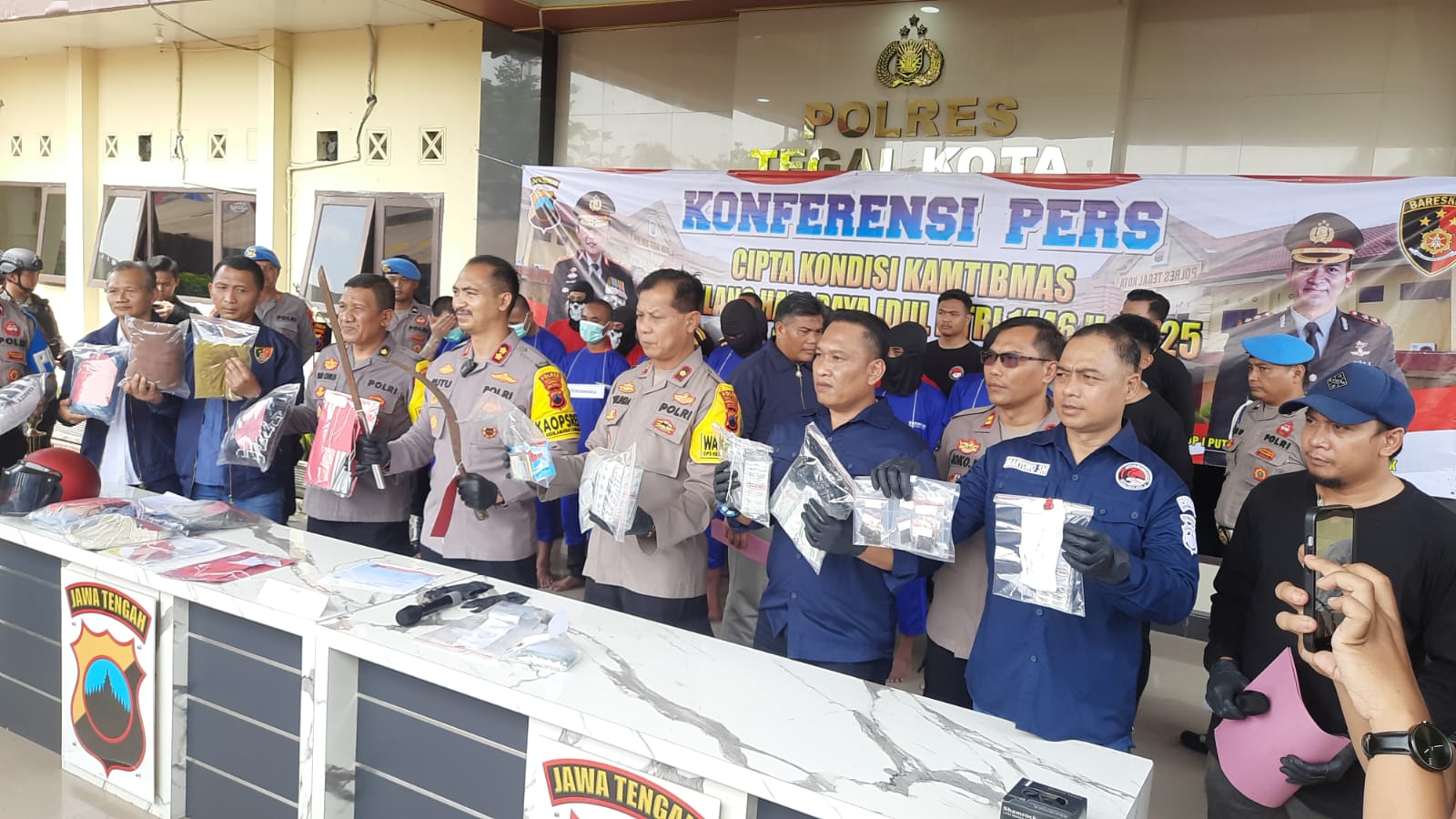 Jelang Ramadan, Polisi di Tegal Amankan 15 Pelaku Kejahatan Kasus Pencabulan Hingga Narkoba