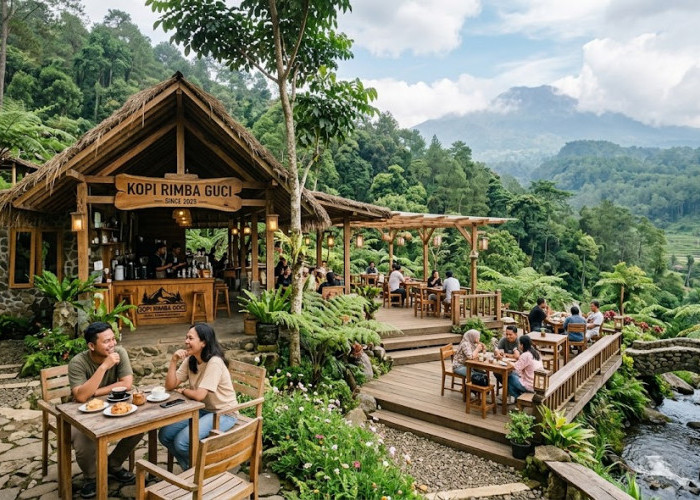 7 Cafe Tema Alam di Guci Tegal, Adem dengan View Pegunungan untuk Healing