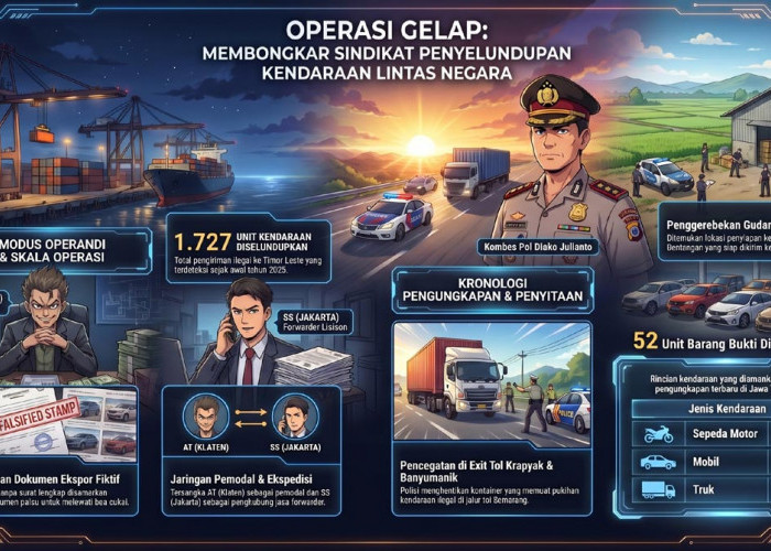 Penyelundupan Kendaraan Bermotor Lintas Negara di Jateng Terbongkar, 1.727 Unit Dikirim ke Timor Leste