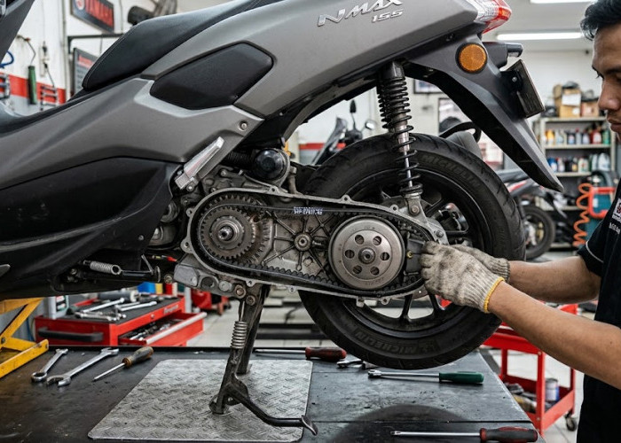 10 Tips Mengatasi V-Belt Yamaha NMAX Slip saat Hujan dan Tanjakan Terjal