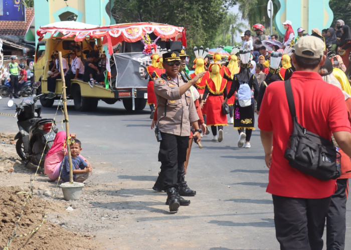 Amankan Karnaval HUT RI Kabupaten Tegal, Polres Terjunkan Ratusan Personel