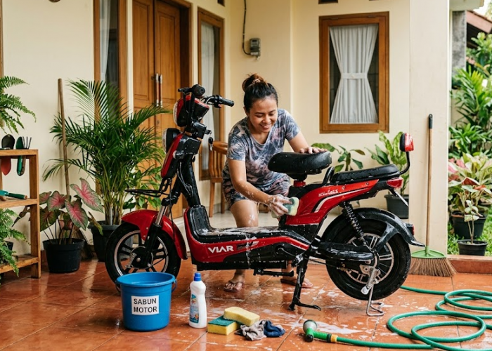 8 Tips Mencuci Sepeda Listrik Tanpa Merusak Baterai dan Komponen Listrik