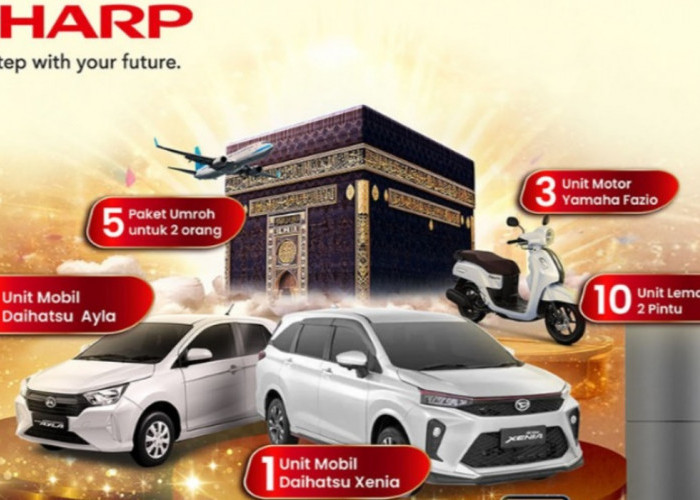 Belanja Alat Elektronik Rumah Tangga Berhadiah Mobil dan Umroh di Sharp Giga Fest 2026