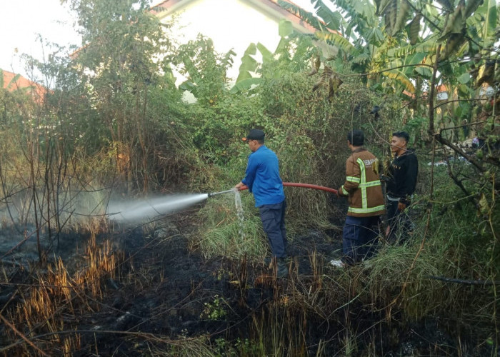 Lahan di Kampung Warteg Terbakar, Warga Sempat Panik Karena Api Mendekat ke Pemukiman