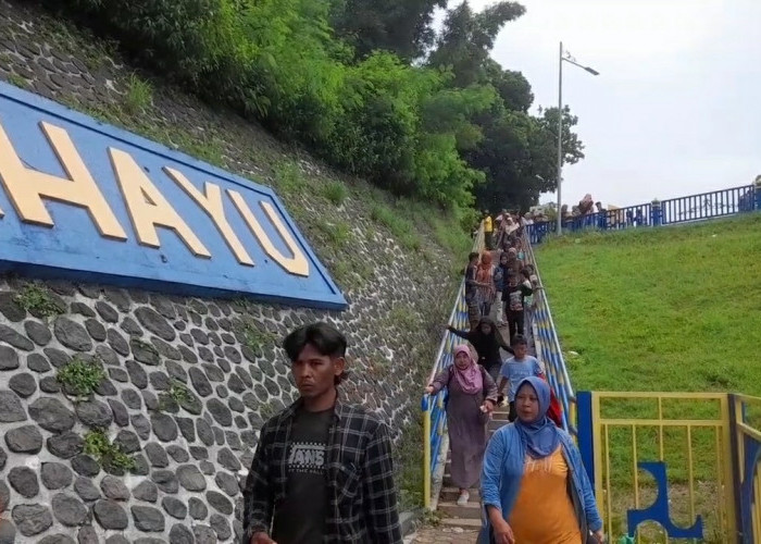 Obyek Wisata Waduk Malahayu Brebes Dipadati Pengunjung