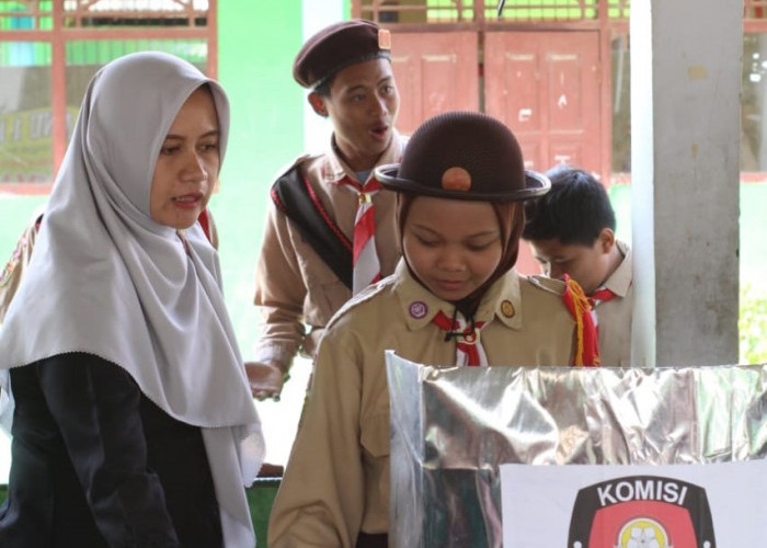 Mirip Pemilihan Presiden, SMP NU 1 Hasyim Asy'ari Tarub Kabupaten Tegal Gelar E-Pilketos 