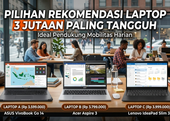 Berburu Rekomendasi laptop 3 jutaan Juara, Cek Fitur Lengkapnya!
