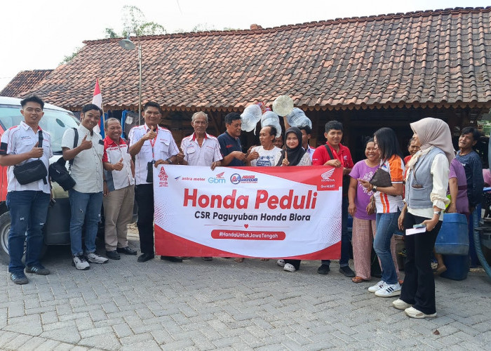 Kekeringan Melanda Blora, Pati dan Rembang, Dealer Honda Salurkan Bantuan Air Bersih