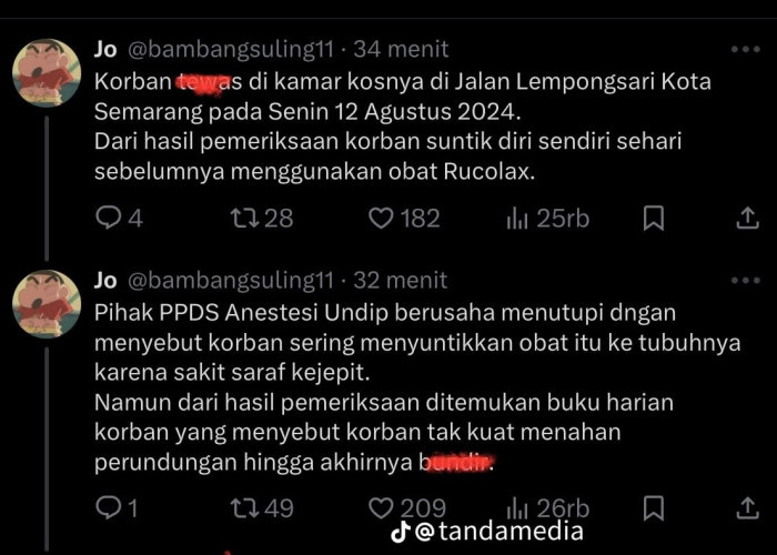 Viral di Tiktok, Dokter Muda RSUD Kardinah Kota Tegal Meninggal usai Suntik Obat Pelemas Otot  