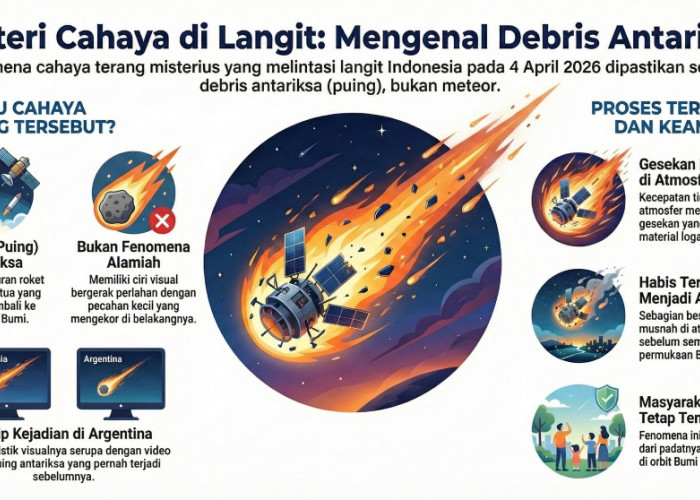 Bukan Komet atau Rudal, Cahaya Terang yang Viral Melintas Ternyata Debris