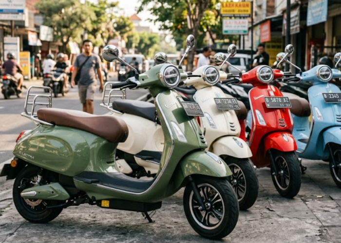 Pilihan Motor Listrik Murah Mirip Vespa Matic Harga 10 Jutaan Terbaik 2026, Desain Retro dan Paling Dicari!
