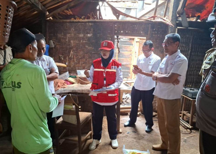 Kebakaran Rumah di Lebakwangi Jatinegara, PMI Tegal Gercep Salurkan Bantuan