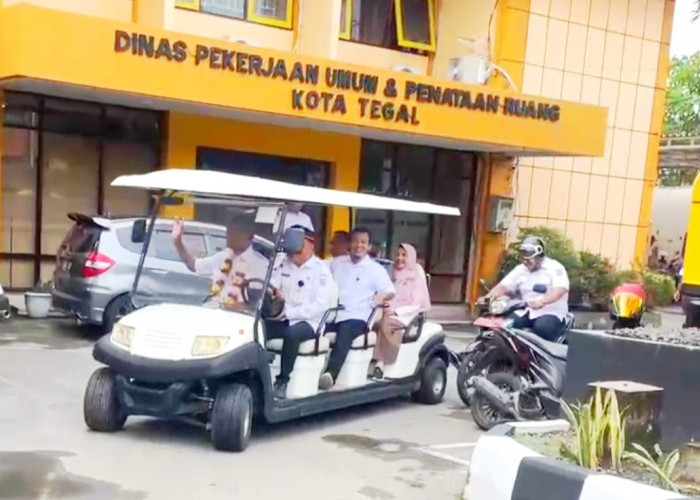 Cara Unik OPD di Tegal Lepas Pegawainya Dimutasi, Diantar Pakai Mobil Golf ke Tempat Tugas Baru