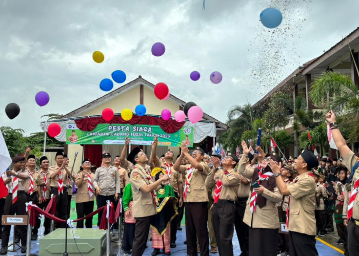 Buka Pesta Siaga Kwarcab Tegal 2026. Sekda : Pramuka Benteng Pembinaan Karakter