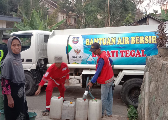 Dilanda Krisis, Bantuan 6000 Liter Air Bersih Buat Warga Kedungwungu Kabupaten Tegal Bungah 