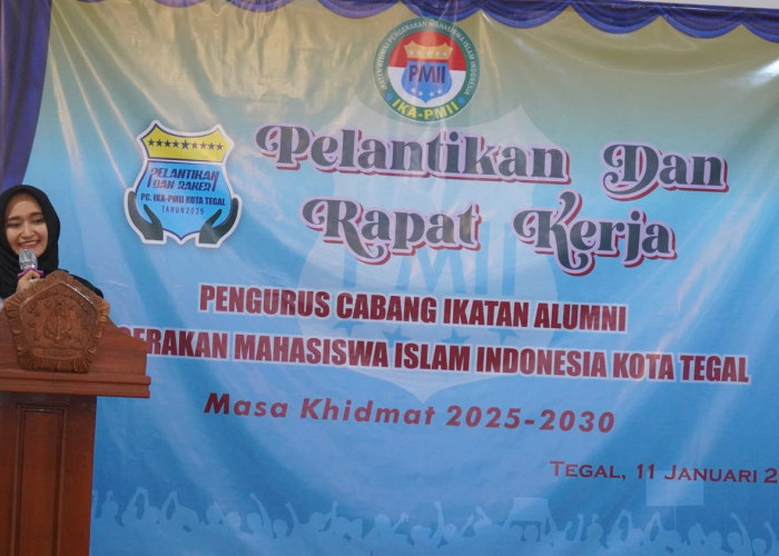 IKA-PMII Tegal Dilantik, Wakil Wali Kota Sampaikan Hal Ini