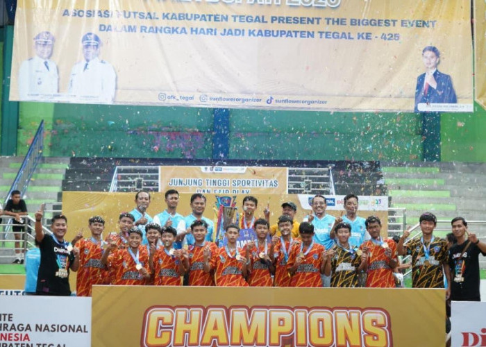 Daftar Juara Liga Futsal Pelajar Piala Bupati Tegal 2026, Ischak: Jaring Atlet Muda Bertalenta