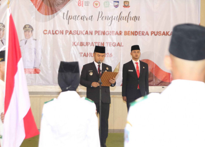 Pengukuhan Paskibraka Kabupaten Tegal 2026, 37 Pemuda Terpilih Siap Jalankan Tugas Negara