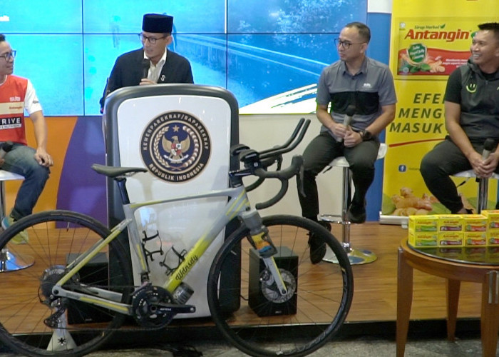 Takjub dengan Dzaki Wardana, Sandiaga Uno: Bersepeda di Amerika Hampir 7.000 Km Pakai Sepeda Indonesia