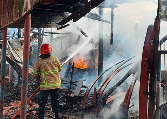 12 Kios Pedagang di Pasar Loak di Tegal Terbakar, Kerugian Capai Ratusan Juta Rupiah