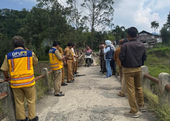Jembatan Penghubung Tegal-Brebes Roboh Lagi saat Diperbaiki, Mobil Tak Bisa Lewat