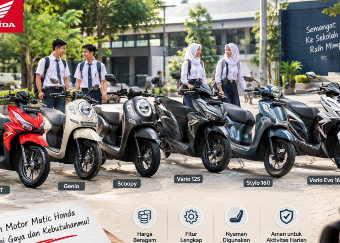 Mau Tampil Stylish ke Sekolah? Intip 7 Motor Matic Honda dengan Desain Kekinian dan Harga yang Beragam
